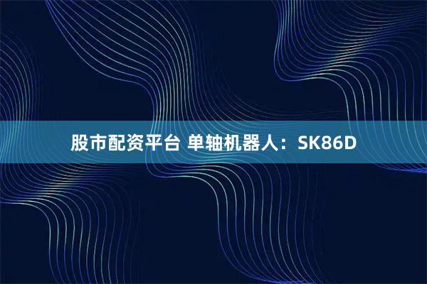 股市配资平台 单轴机器人：SK86D